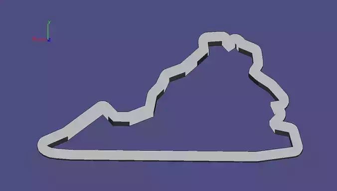 Virginia cookie cutter with shape of