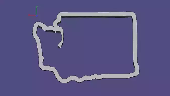 Washington silhouette of state of