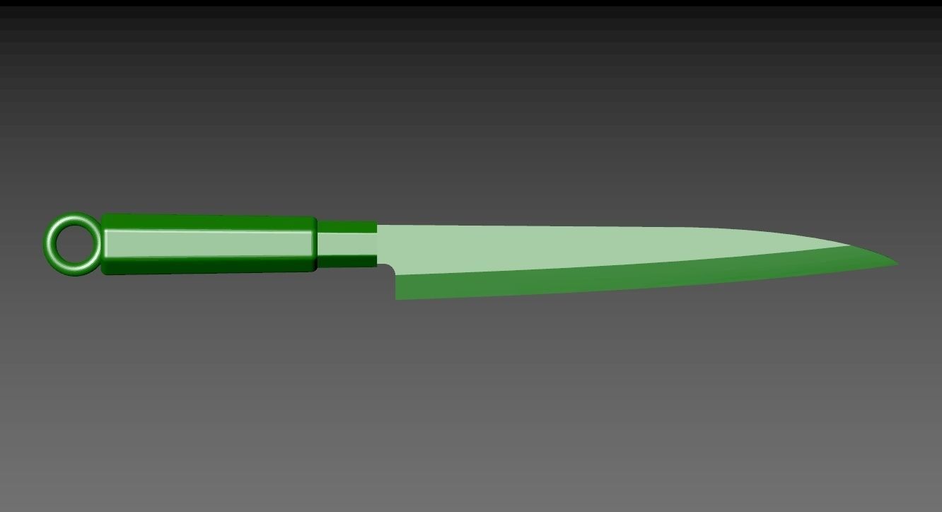 Japanese YANAGI  Knife Pendant  3D print model_2