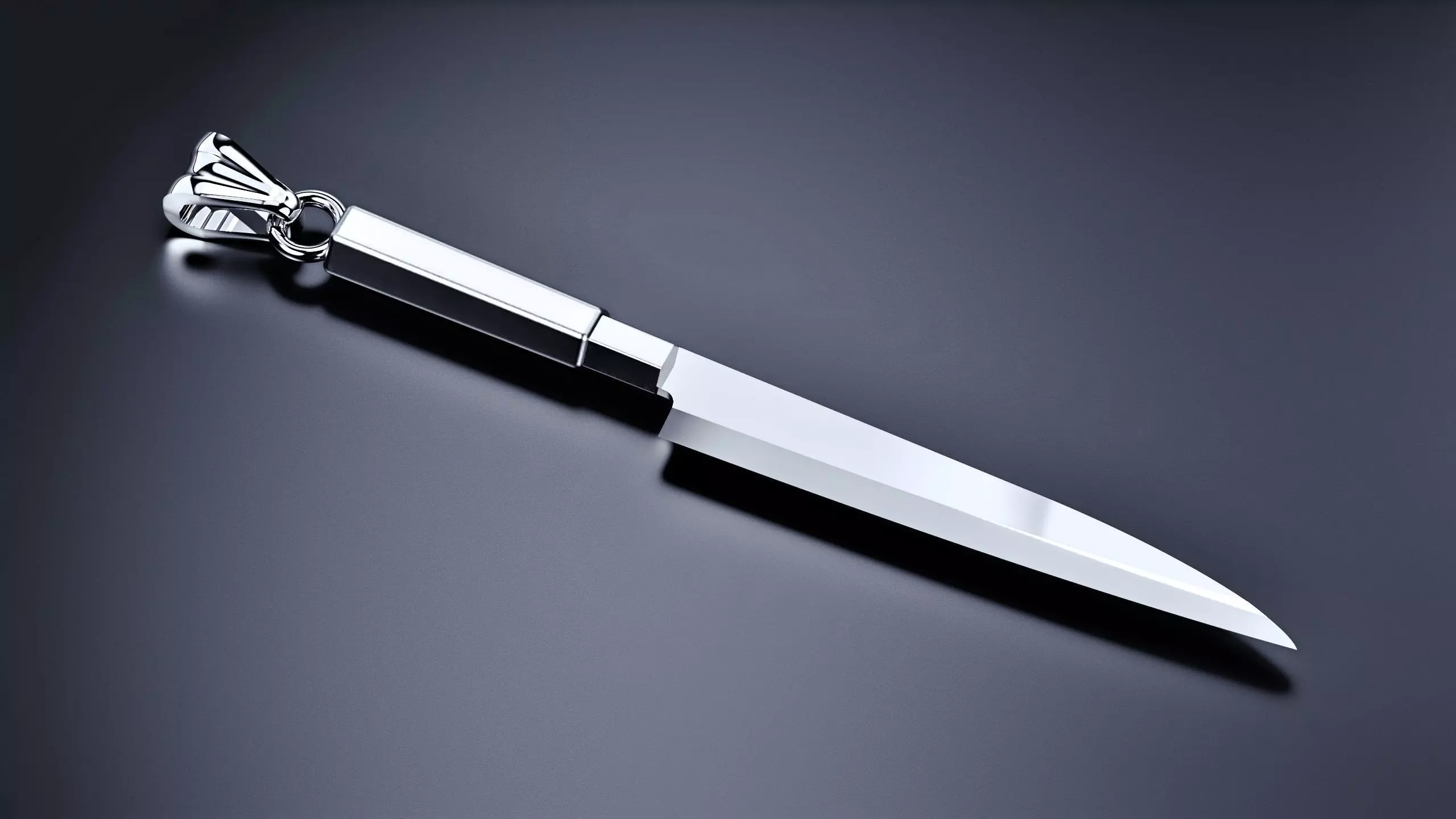 Japanese YANAGI  Knife Pendant  3D print model_0