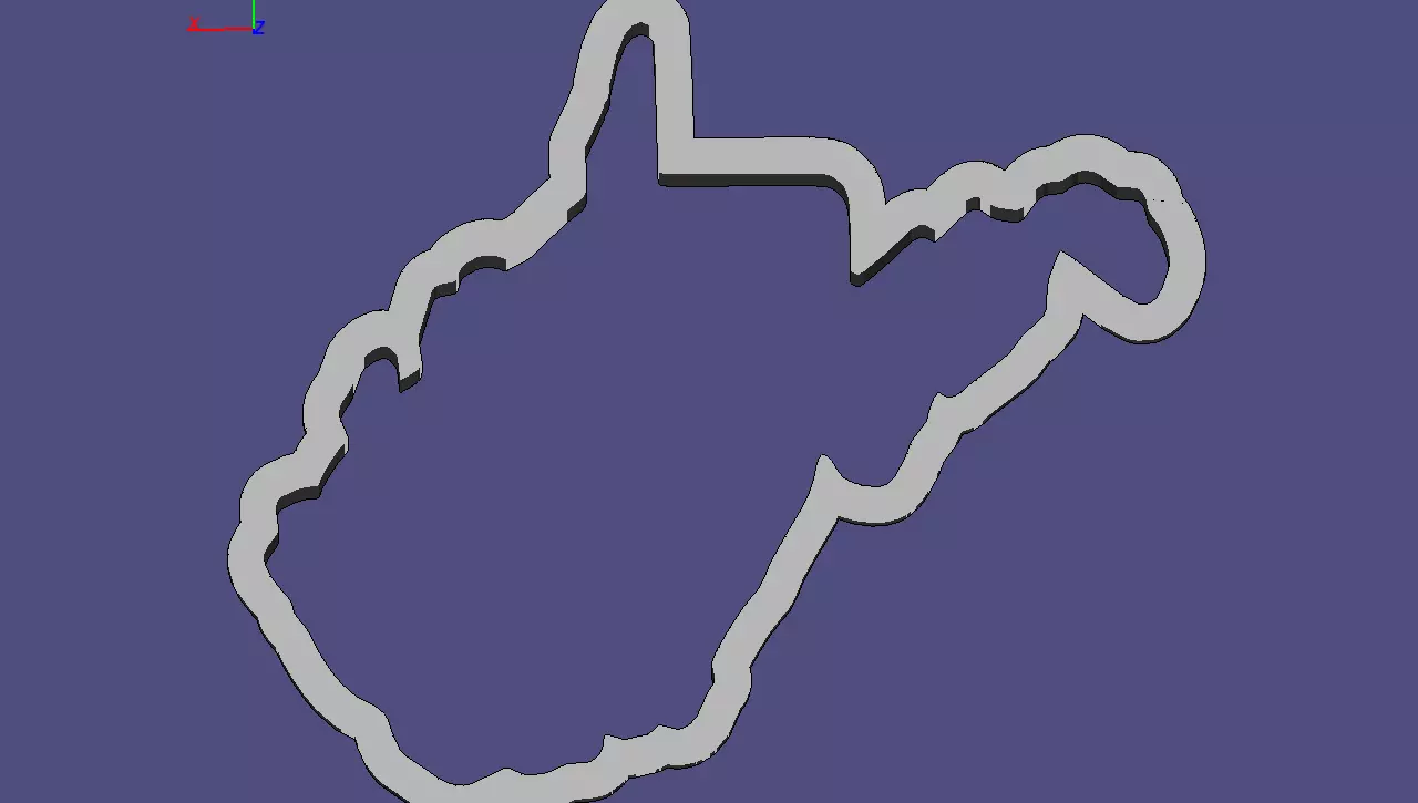 West Virginia  3D print model_0