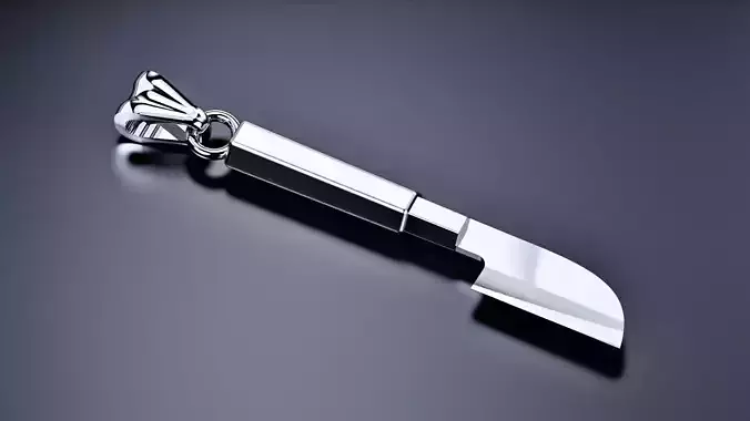 Japanese KURIMUKI Knife Pendant 