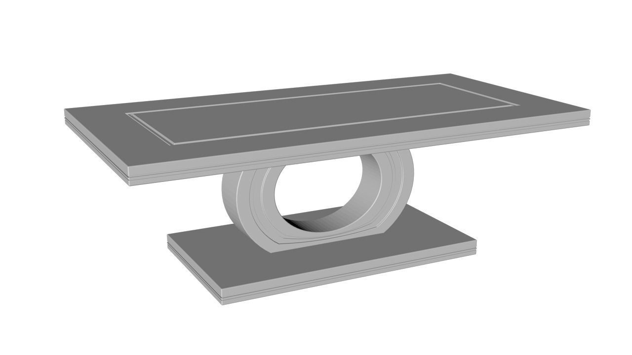 Scifi Table Futuristic Interior Decoration Low-poly 3D model_6