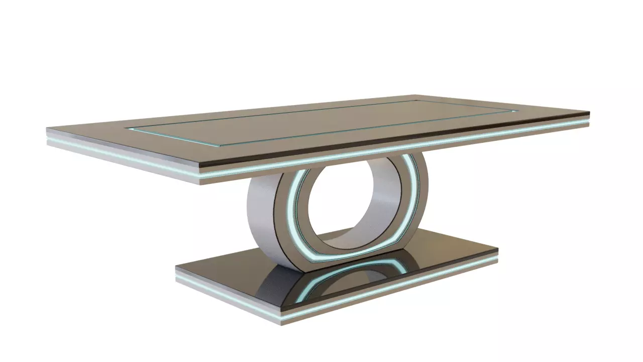 Scifi Table Futuristic Interior Decoration Low-poly 3D model_0