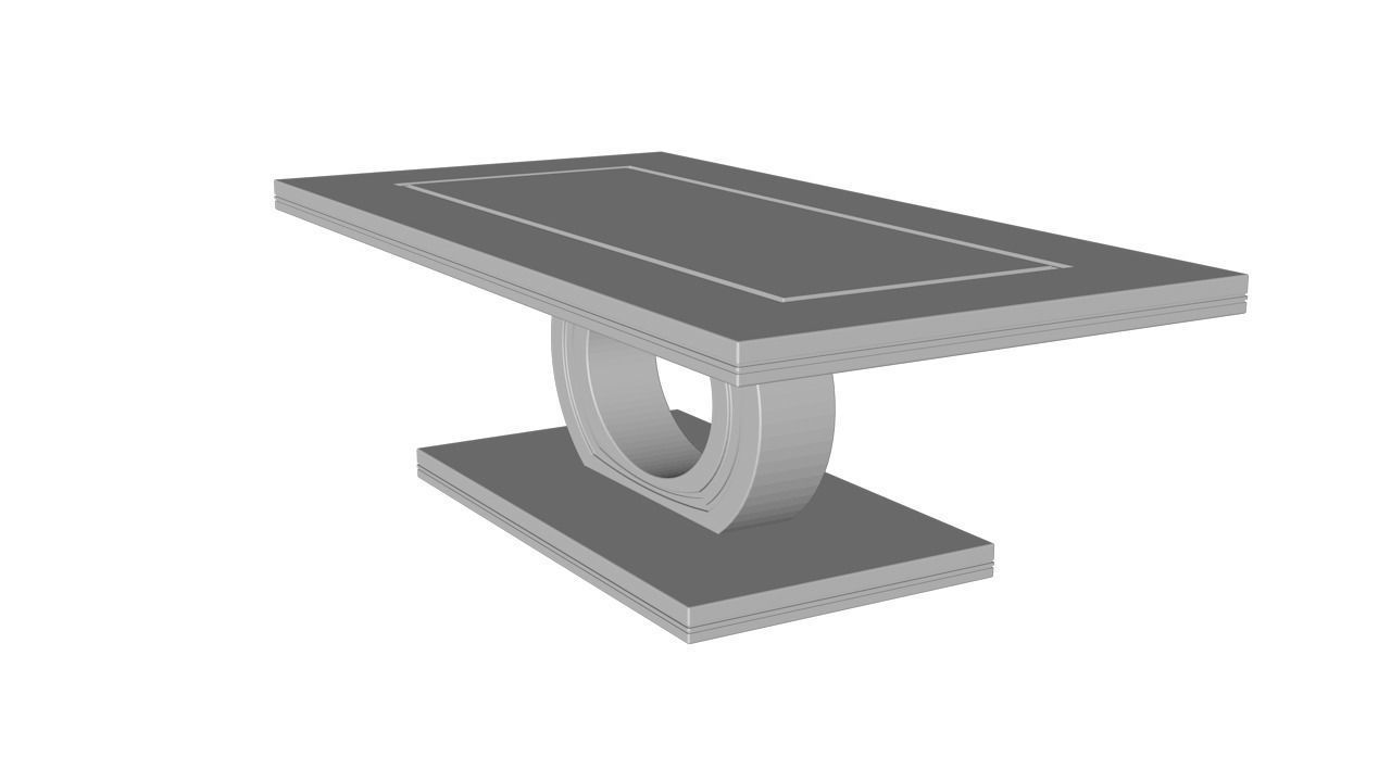 Scifi Table Futuristic Interior Decoration Low-poly 3D model_8
