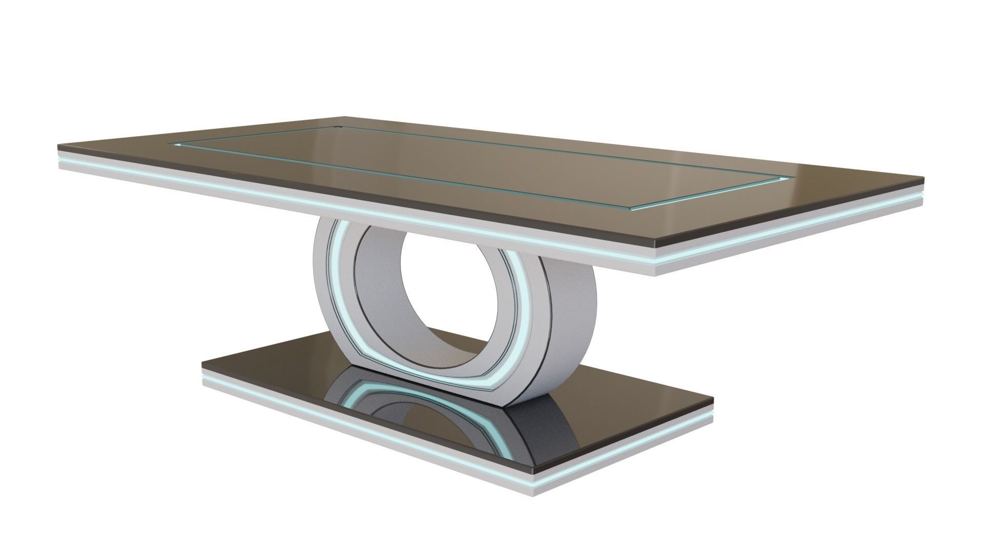 Scifi Table Futuristic Interior Decoration Low-poly 3D model_4