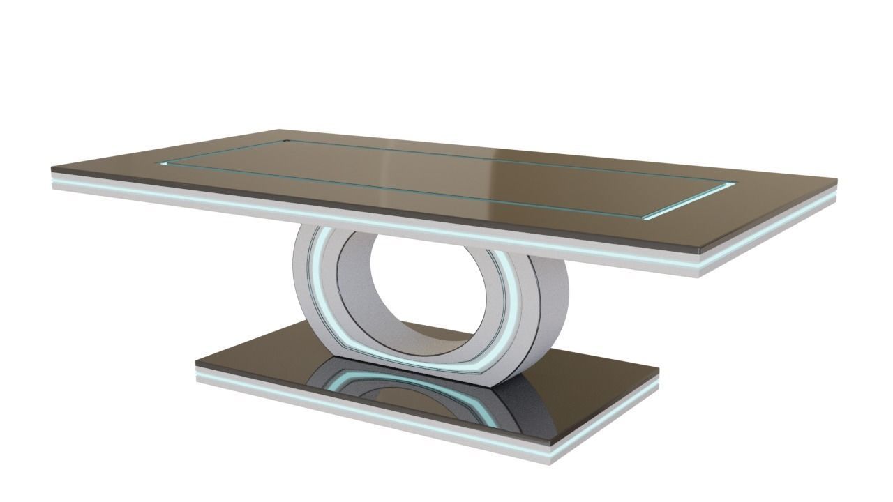 Scifi Table Futuristic Interior Decoration Low-poly 3D model_3