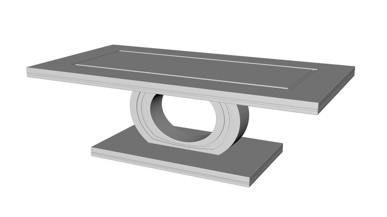Scifi Table Futuristic Interior Decoration Low-poly 3D model_7