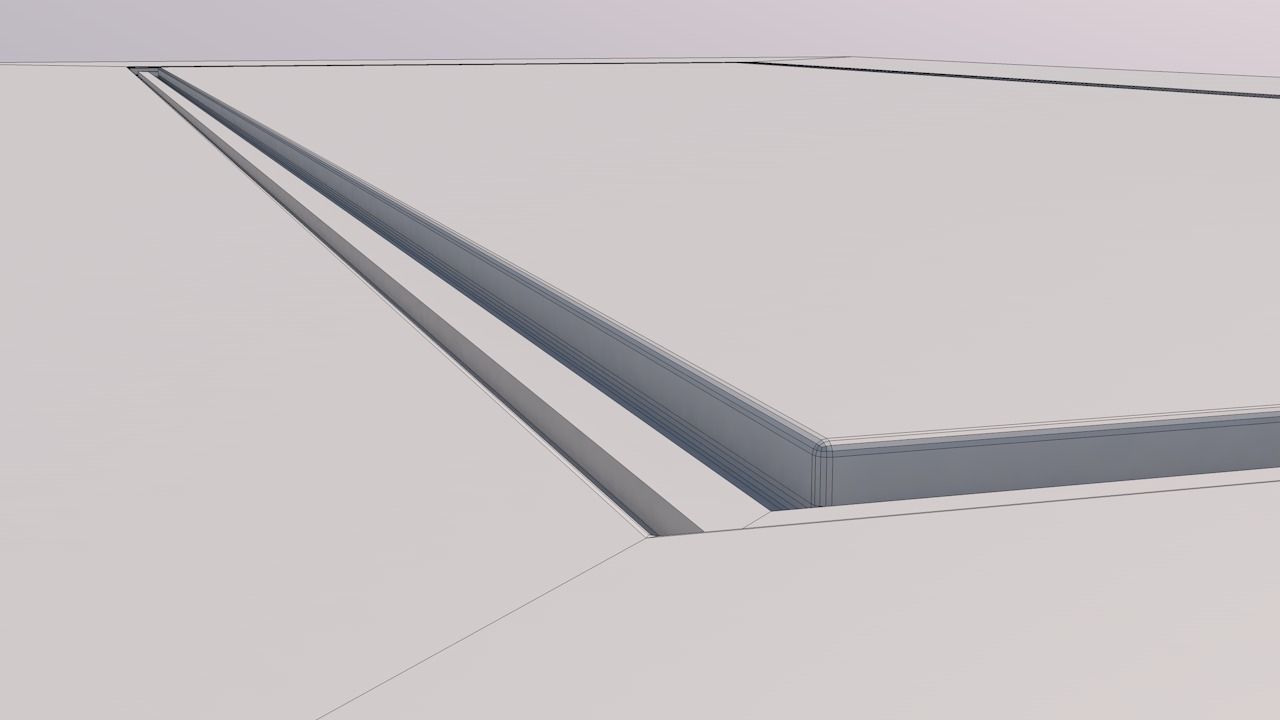 Scifi Table Futuristic Interior Decoration Low-poly 3D model_16