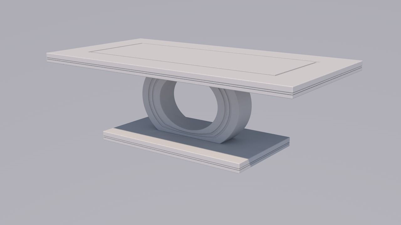 Scifi Table Futuristic Interior Decoration Low-poly 3D model_9