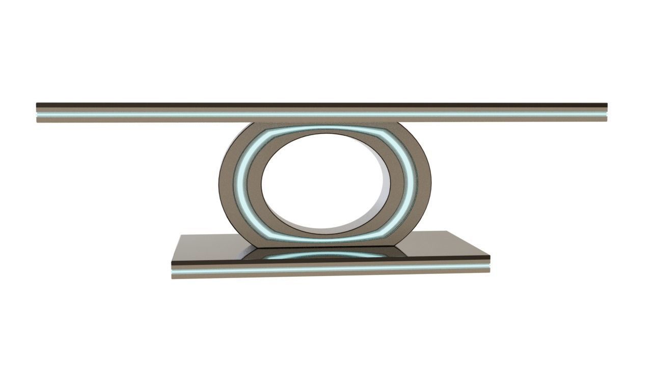 Scifi Table Futuristic Interior Decoration Low-poly 3D model_2