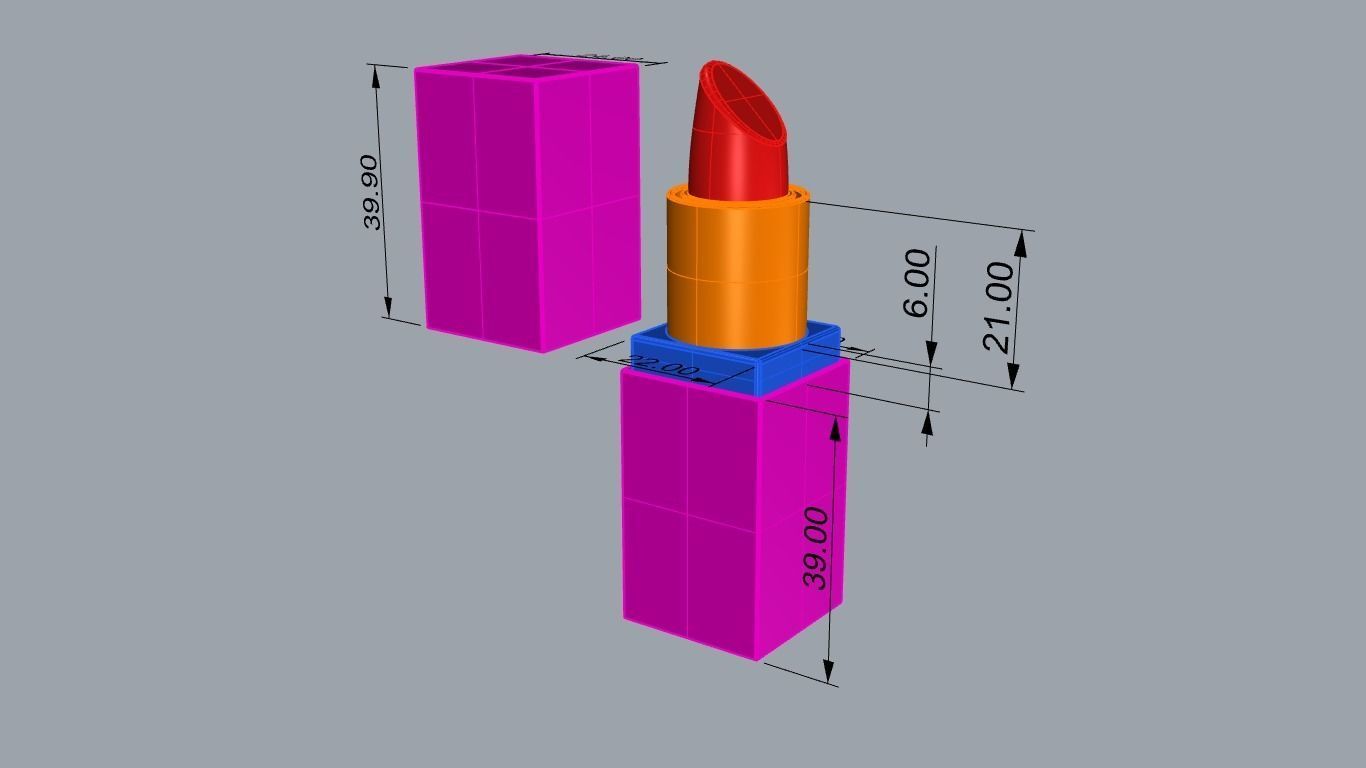 Lipstick 3D model_6