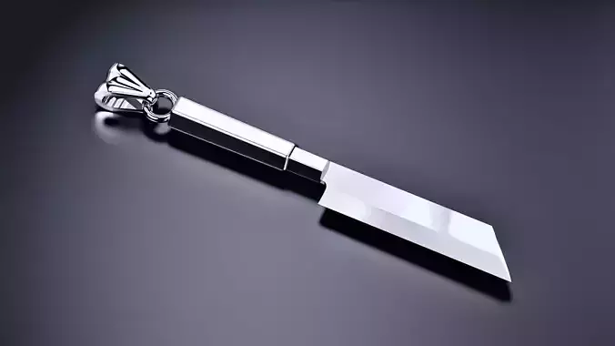 Japanese KIRITSUKE Knife Pendant 