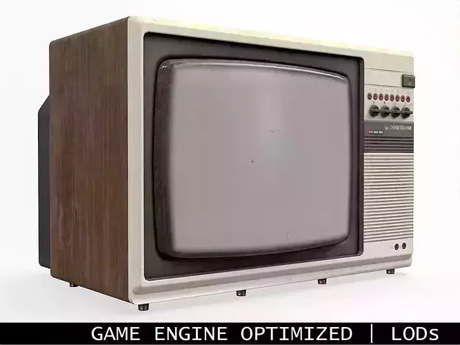 Soviet Old TV White Dirty