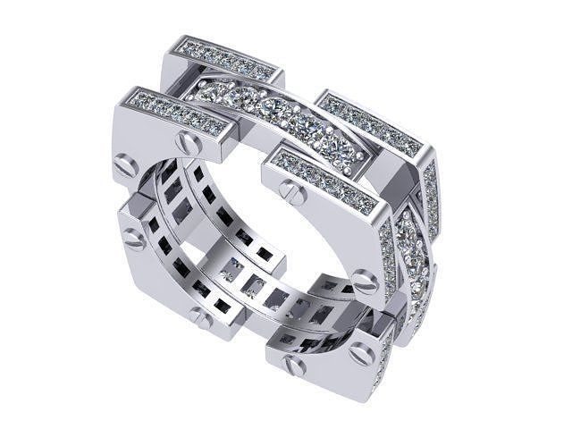 Advanced Puzzle Ring 3D print model