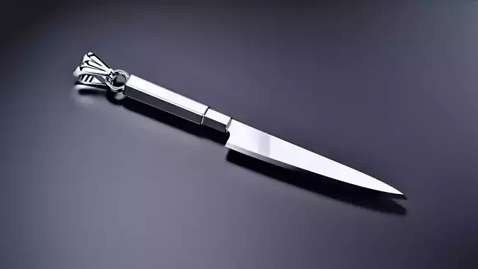 Japanese GYUTO Knife Pendant