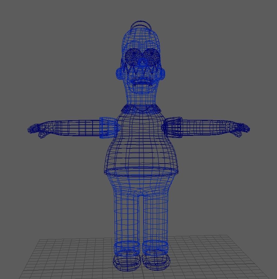 Homer Simpson - lowpoly 3D model_3
