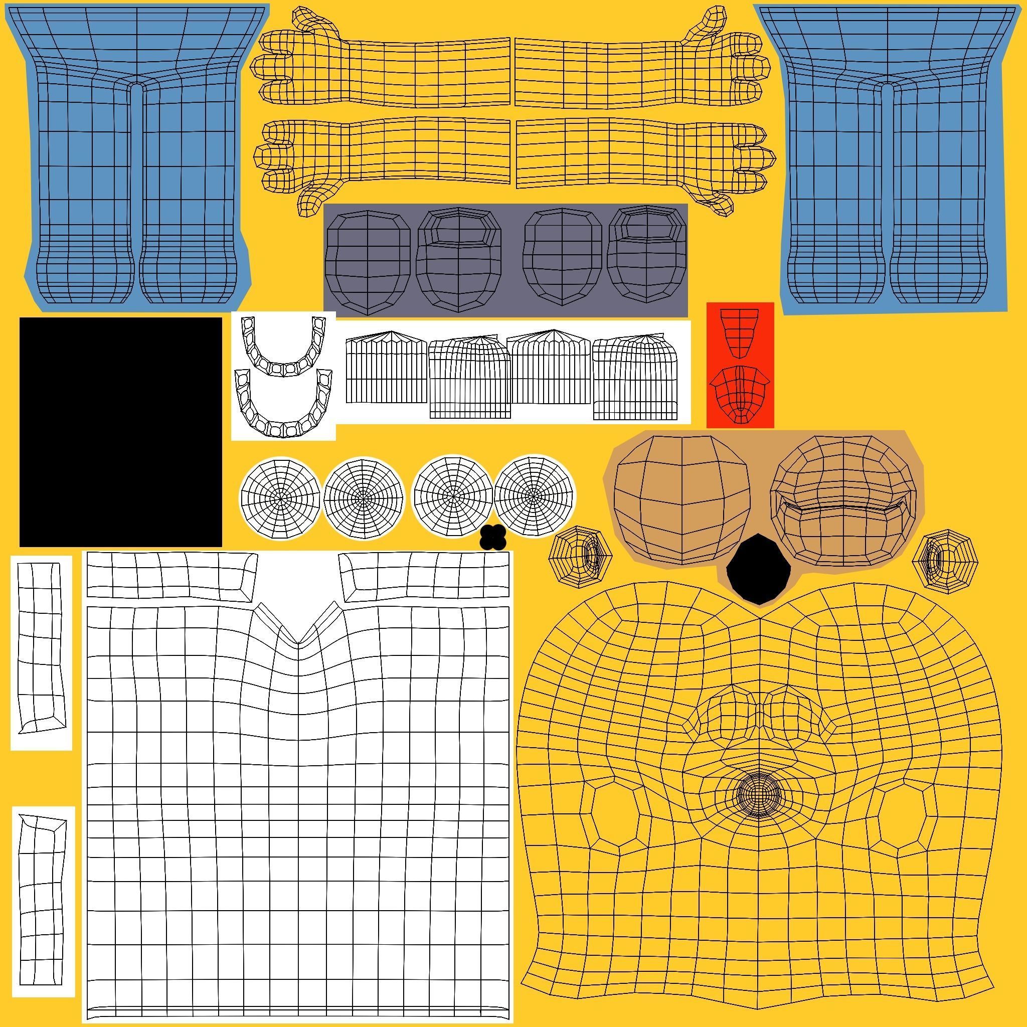 Homer Simpson - lowpoly 3D model_5