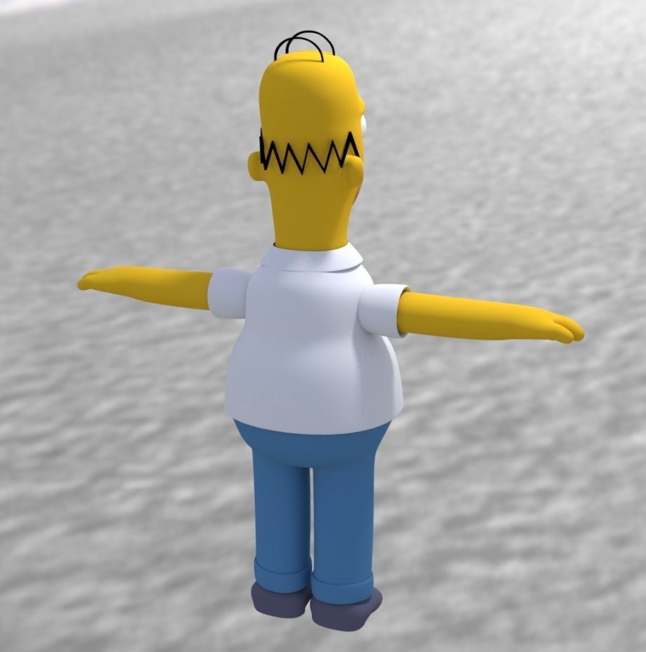 Homer Simpson - lowpoly 3D model_1
