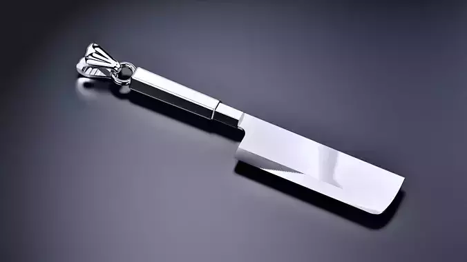 Japanese NAKIRI Knife Pendant  3D print model