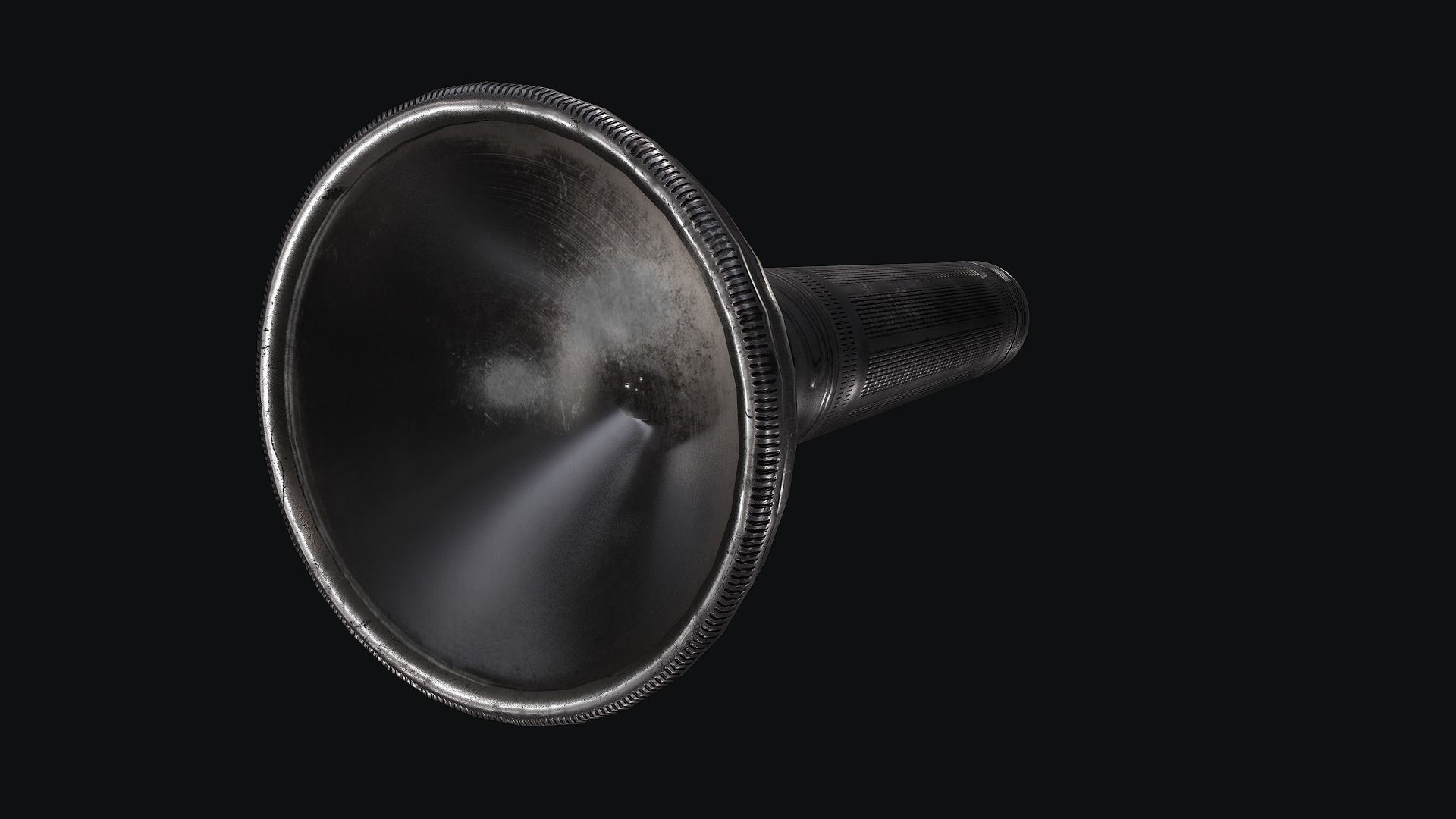 HQ Old FlashLight Low-poly 3D model_4