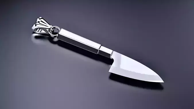 Japanese KO-DEBA Knife Pendant 3D print model
