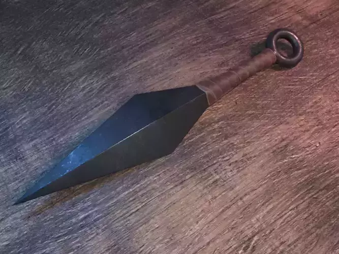 Kunai Low Poly pair of swords