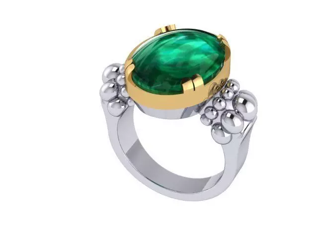 Bubbling Green Ring 3D print model