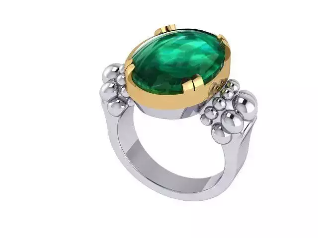 Bubbling Green Ring