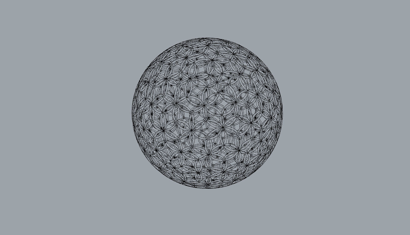 Geodesic Sphere with Circle Pattern flower of life like  3D model_94