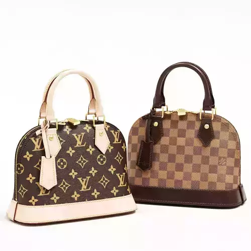 Louis Vuitton Alma BB Top Handle Bag Low-poly 3D model