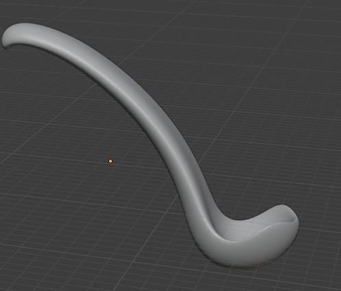 Futuristic soup ladle  Free 3D model