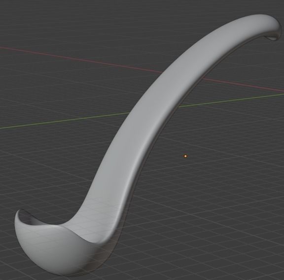 Futuristic soup ladle  Free 3D model_1