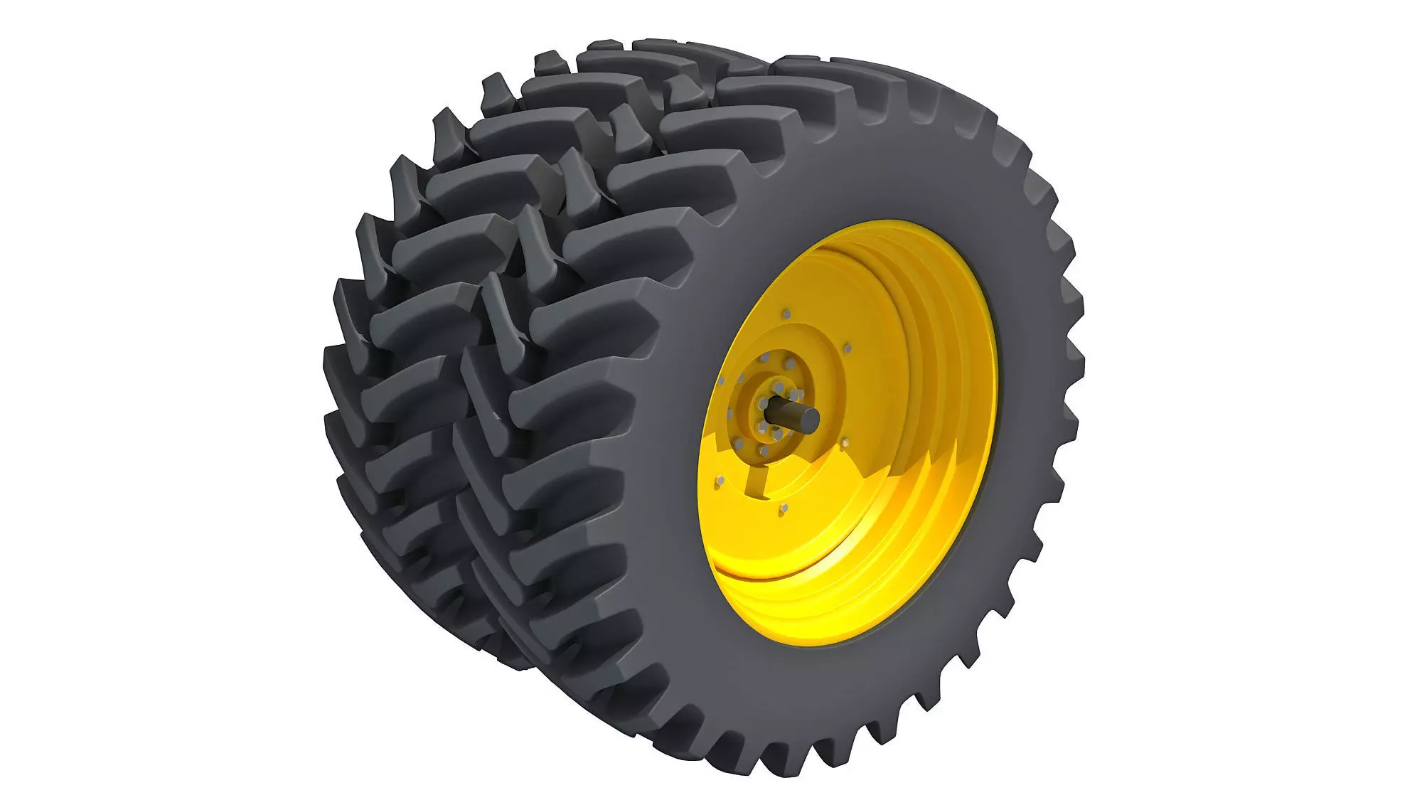 Tractor Twin Tire 3D model_0