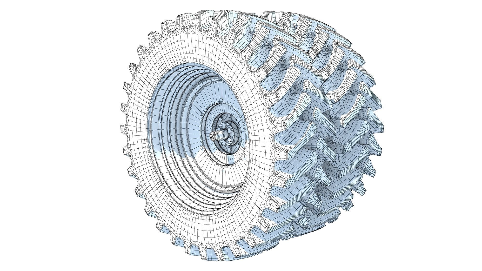 Tractor Twin Tire 3D model_6