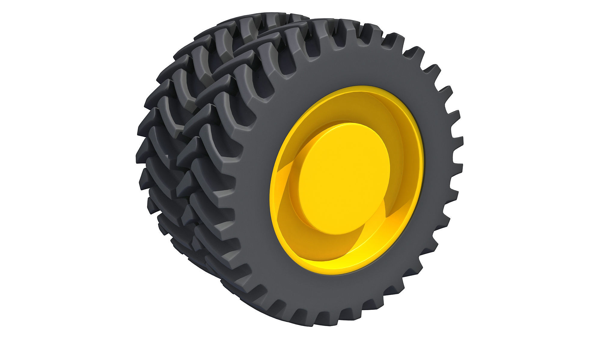 Tractor Twin Tire 3D model_4