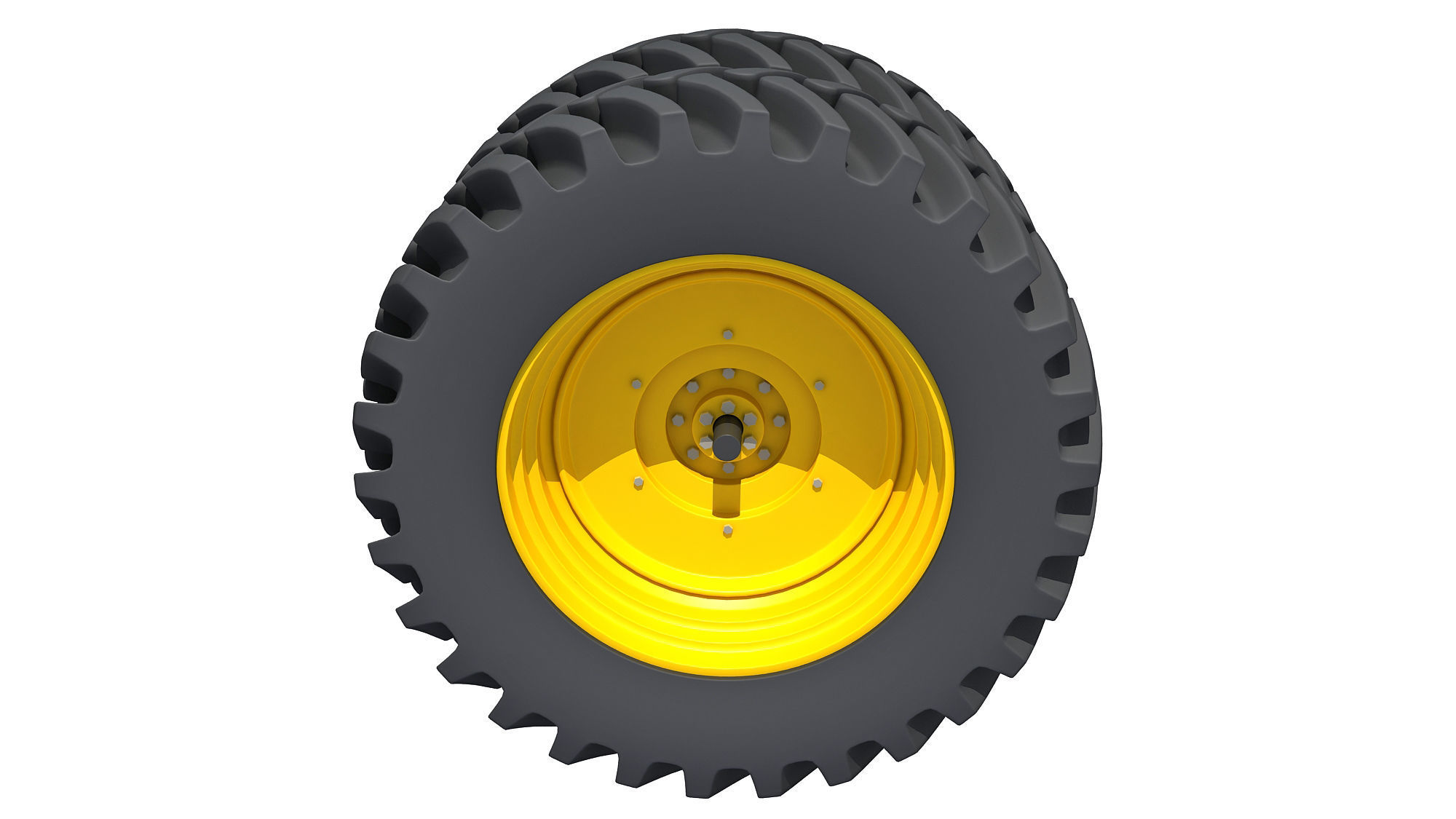 Tractor Twin Tire 3D model_1