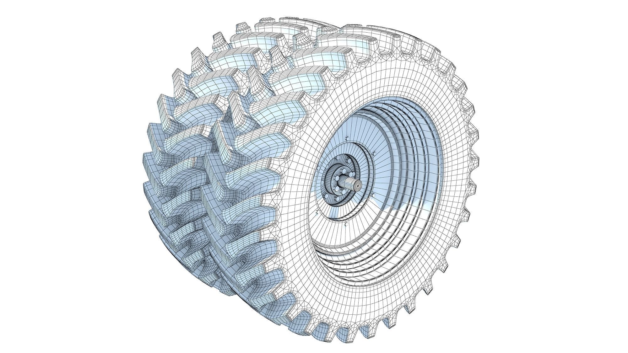 Tractor Twin Tire 3D model_5