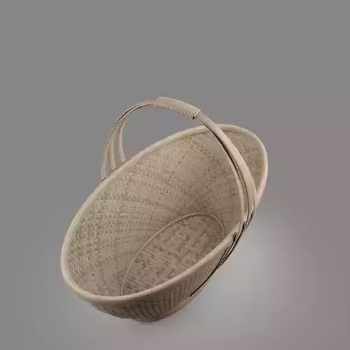Woven basket 5 with PBR textures