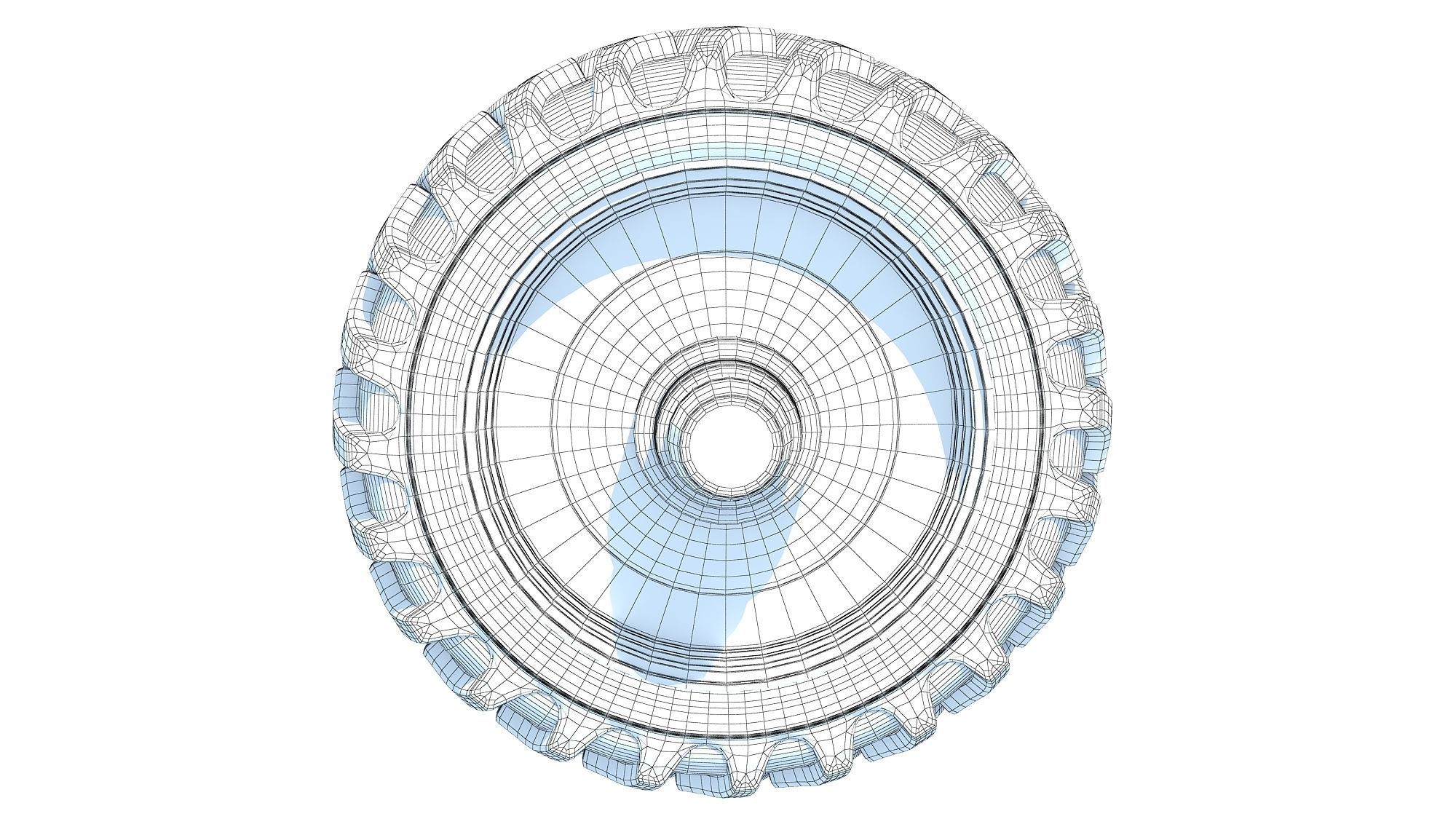 Off Road Tyre 3D model_7
