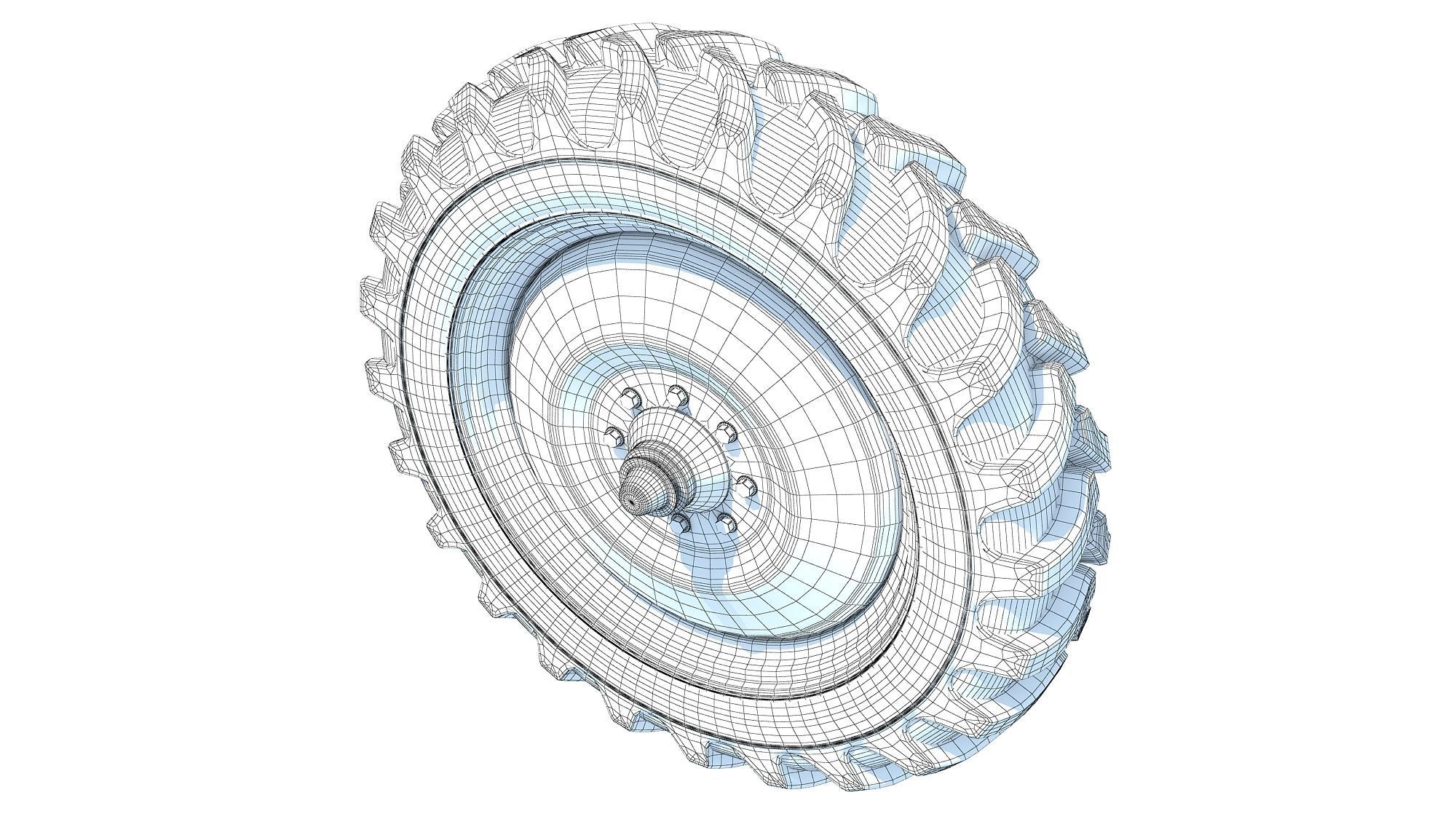 Off Road Tyre 3D model_6