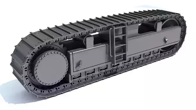 Bulldozer Excavator Track 3D model