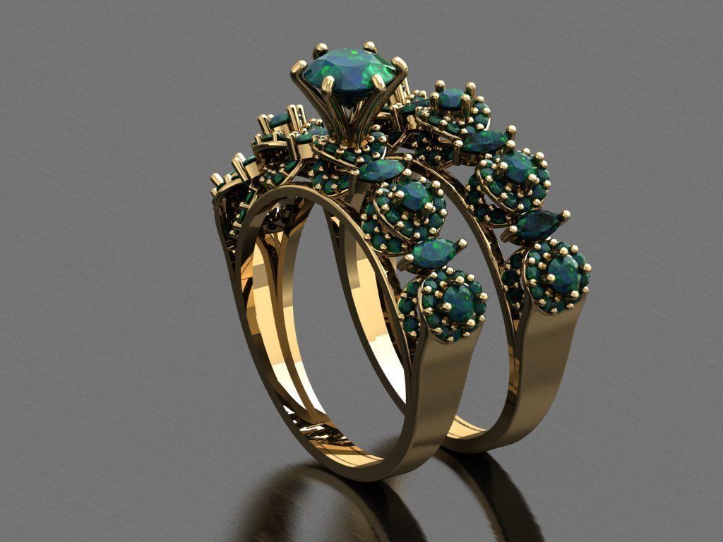 T112- Diamond solitarie ring 3D print model_3