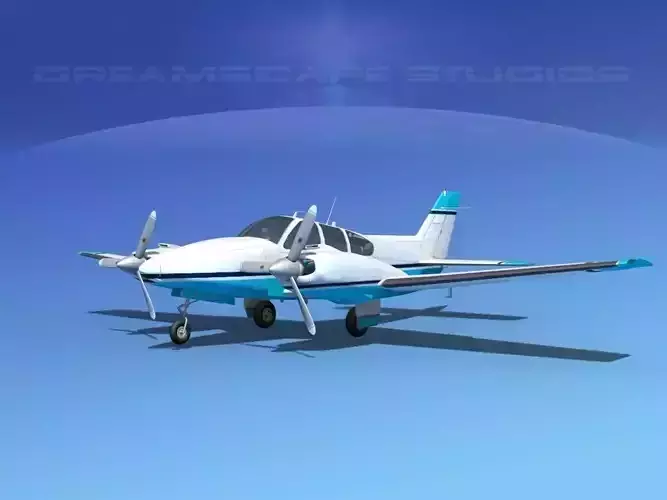 Beechcraft B55 Baron V21 3D model