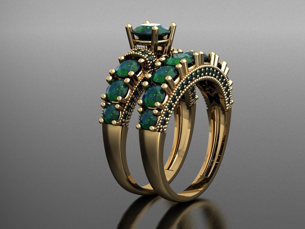 T120- Diamond solitarie ring 3D print model_4