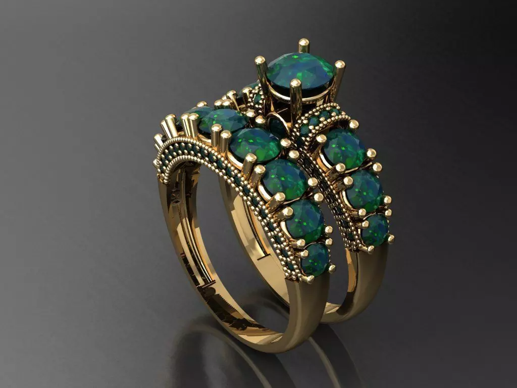 T120- Diamond solitarie ring 3D print model_0