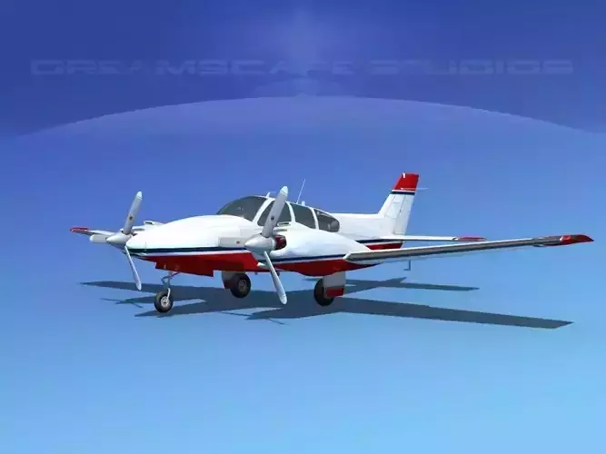 Beechcraft B55 Baron V22 3D model