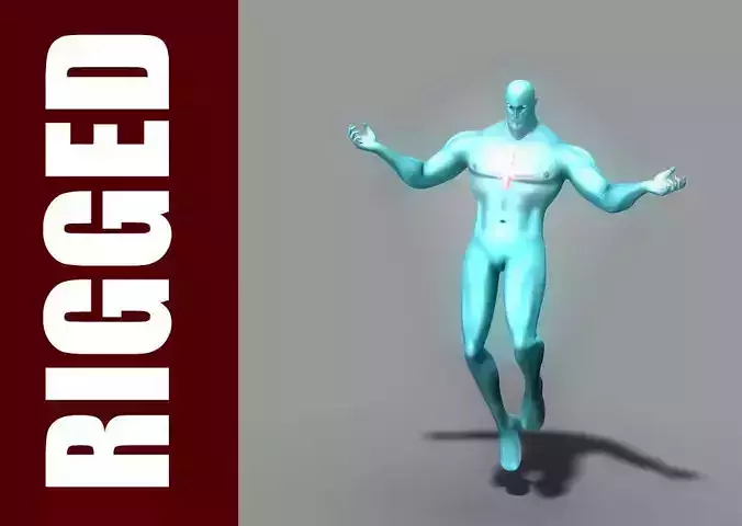 Captain Atom Rig - Legacy Free 3D model