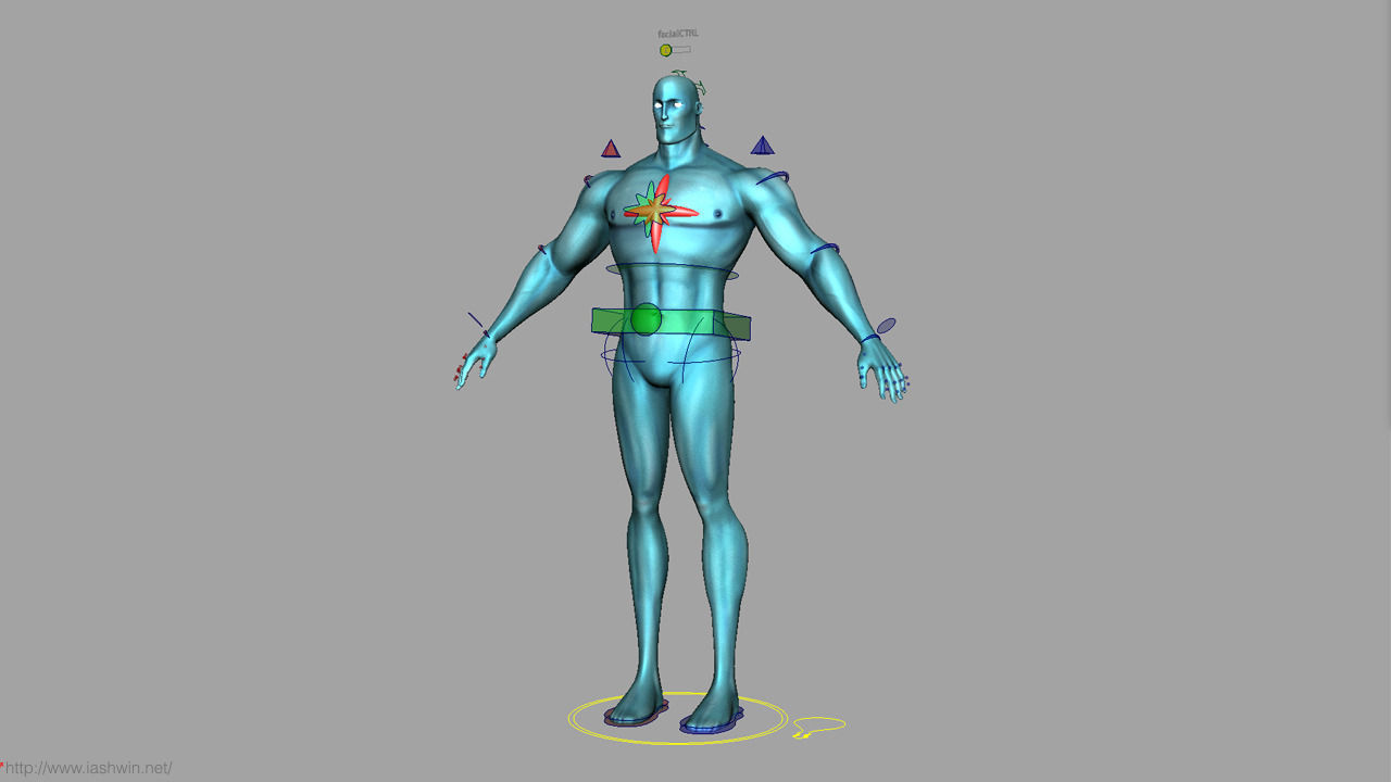 Captain Atom Rig - Legacy Free 3D model_21