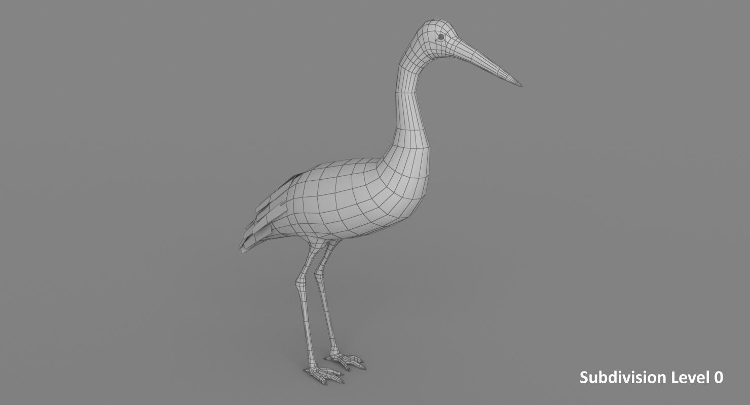 Stork 3D model 3D model_14